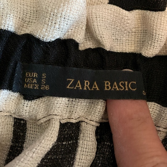 Zara Basic Striped Gathered Skirt - Picture 8 of 9
